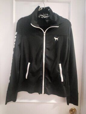 PINK Victoria’s Secret Ultimate Full Zip Track Jacket - Black -Medium Plus Bonus